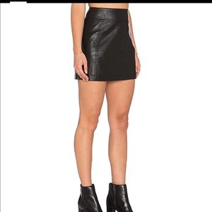 Free People Zip Zit To Vegan Leather Mini Skirt 6